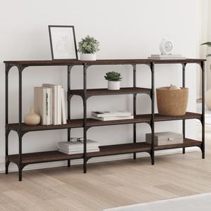 Consola living vidaXL, lemn, 160 x 29 x 80 cm, maro
