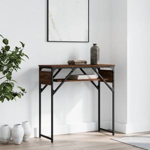 Consola living vidaXL, lemn, 75 x 30 x 75 cm, maro
