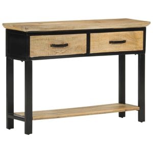 Consola living vidaXL, metal, 110 x 30 x 75 cm, maro