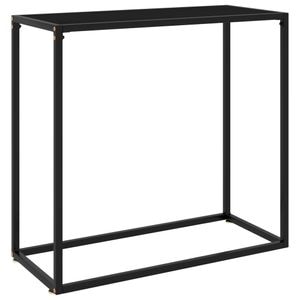 Consola living vidaXL, metal, 80 x 35 x 75 cm, negru