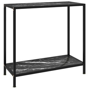 Consola living vidaXL, metal, 80 x 35 x 75 cm, negru