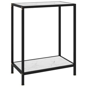 Consola living vidaXL, metal, 60 x 35 x 75 cm, alb