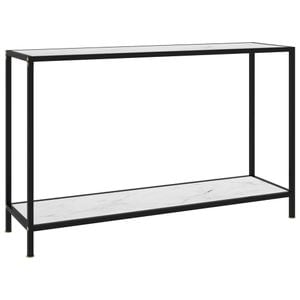 Consola living vidaXL, metal, 120 x 35 x 75 cm, alb