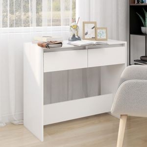Consola living vidaXL, PAL, 89 x 41 x 76.5 cm, alb