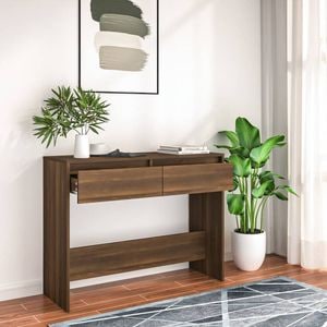 Consola living vidaXL, PAL, 100 x 35 x 76.5 cm, maro