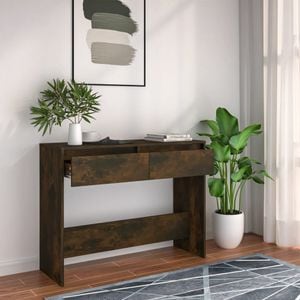 Consola living vidaXL, PAL, 100 x 35 x 76.5 cm, maro