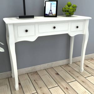 Consola living vidaXL, lemn, 100 x 35 x 78 cm, alb