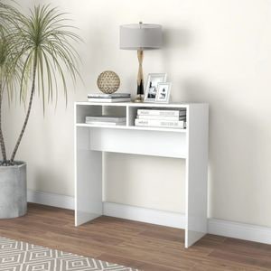 Consola living vidaXL, PAL, 78 x 30 x 80 cm, alb