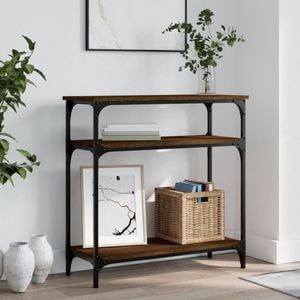 Consola living vidaXL, lemn, 75 x 29 x 75 cm, maro