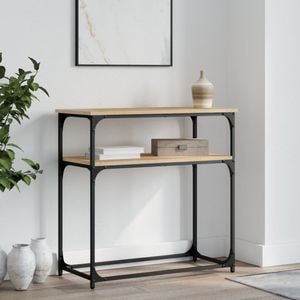 Consola living vidaXL, lemn, 75 x 35.5 x 75 cm, maro