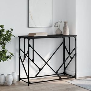 Consola living vidaXL, lemn, 100 x 40 x 80 cm, negru