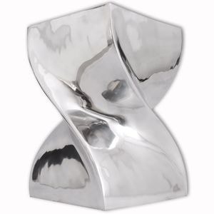 Scaun/Masa laterala cu forma rasucita, VIDAXL, 7 kg, 29x29x46 cm, Metal/Aluminiu, Argintiu