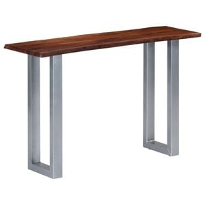 Consola living vidaXL, lemn, 115 x 35 x 76 cm, maro