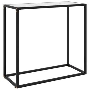 Consola living vidaXL, metal, 80 x 35 x 75 cm, alb