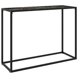 Consola living vidaXL, metal, 100 x 35 x 75 cm, negru