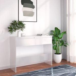 Consola living vidaXL, PAL, 100 x 35 x 76.5 cm, alb