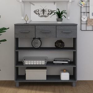 Consola living vidaXL, lemn, 90 x 35 x 90 cm, gri