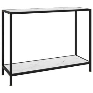 Consola living vidaXL, metal, 100 x 35 x 75 cm, alb