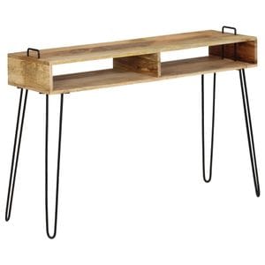 Consola living vidaXL, lemn, 115 x 35 x 76 cm, maro