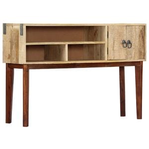 Consola living vidaXL, lemn, 115 x 30 x 76 cm, maro