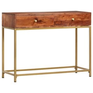 Consola living vidaXL, lemn, 100 x 35 x 76 cm, maro