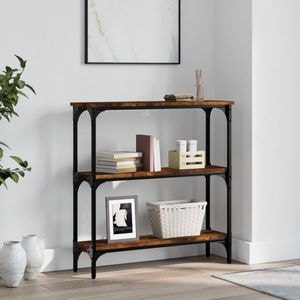 Consola living vidaXL, lemn, 75 x 22.5 x 75 cm, maro