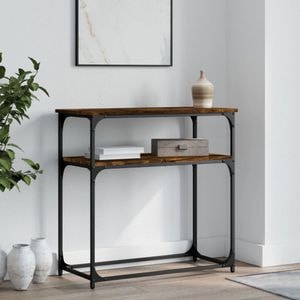 Consola living vidaXL, lemn, 75 x 35.5 x 75 cm, maro