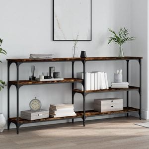 Consola living vidaXL, lemn, 160 x 29 x 75 cm, maro