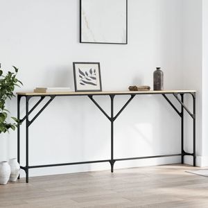 Consola living vidaXL, lemn, 180 x 23 x 75 cm, maro