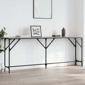Masuta consola, VIDAXL, 1 kg, 200x29x75 cm, Lemn/Lemn, Gri