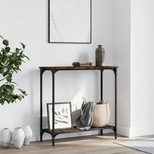 Consola living vidaXL, lemn, 75 x 30.5 x 75 cm, maro