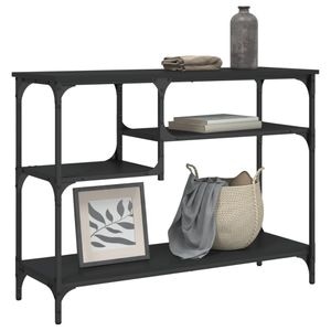 Consola living vidaXL, lemn, 100 x 35 x 75 cm, negru