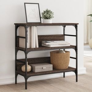 Consola living vidaXL, lemn, 75 x 32 x 75 cm, maro