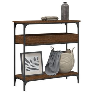 Consola living vidaXL, lemn, 75 x 29 x 75 cm, maro