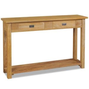 Consola living vidaXL, lemn, 120 x 30 x 80 cm, maro