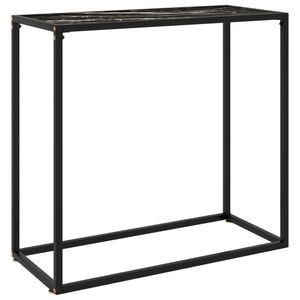 Consola living vidaXL, metal, 80 x 35 x 75 cm, negru