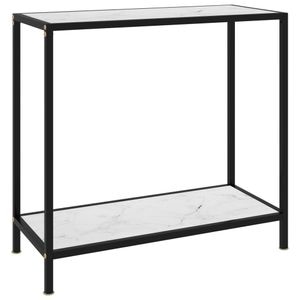 Consola living vidaXL, metal, 80 x 35 x 75 cm, alb