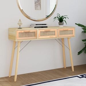 Consola living vidaXL, lemn, 105 x 30 x 75 cm, maro
