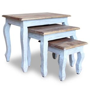 Set mese suprapuse, VIDAXL, 8 kg, 60x37x48 cm, Lemn/Lemn, Maro