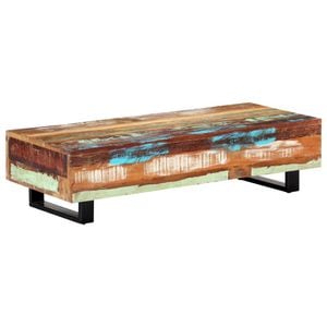 Masuta de cafea, VIDAXL, 2 kg, 120x50x30 cm, Metal/Lemn, Maro