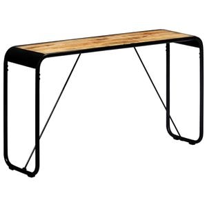 Consola living vidaXL, lemn, 140 x 35 x 76 cm, maro