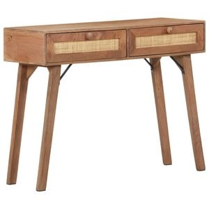 Consola living vidaXL, lemn, 100 x 35 x 76 cm, maro