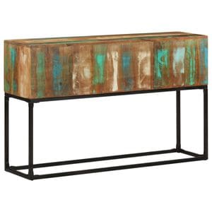 Consola living vidaXL, metal, 120 x 30 x 75 cm, maro