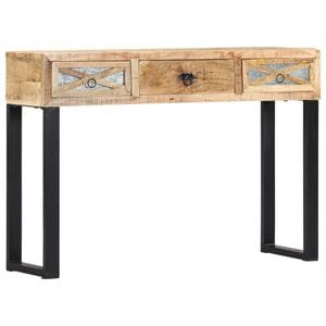 Consola living vidaXL, metal, 110 x 30 x 76 cm, maro