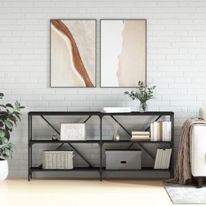 Consola living vidaXL, lemn, 160 x 30 x 75 cm, negru