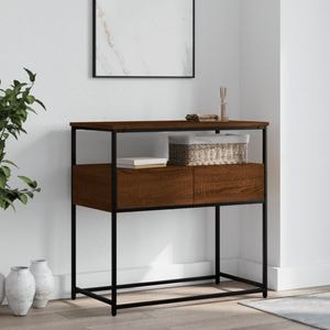 Consola living vidaXL, lemn, 75 x 40 x 75 cm, maro