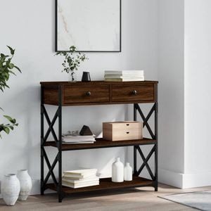 Consola living vidaXL, lemn, 75 x 28 x 75 cm, maro