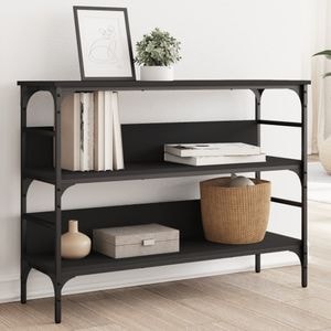 Consola living vidaXL, lemn, 100 x 32 x 75 cm, negru