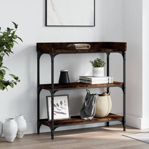 Consola living vidaXL, lemn, 75 x 30 x 80 cm, maro