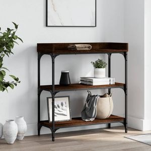 Consola living vidaXL, lemn, 75 x 30 x 80 cm, maro